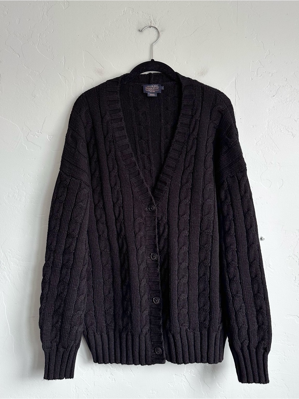 Pendleton Women's Oversized Shetland Collection Fisherman Cardigan Large EUC